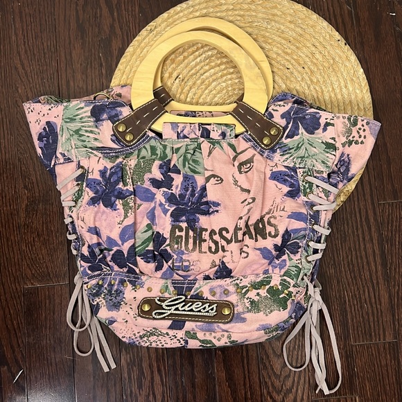 Guess Khaki Prints Boho Tote Bag - Picture 13 of 14